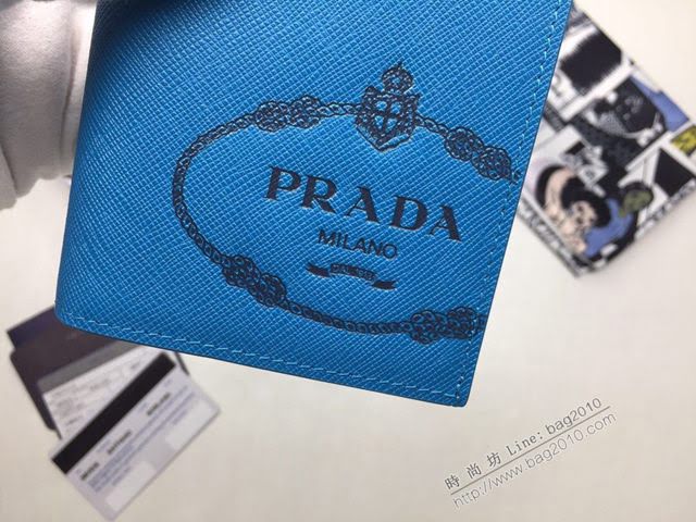 prada錢包 普拉達專櫃最新十字紋牛皮長夾 2MV836 PRADA男士西裝錢夾  pyd2125